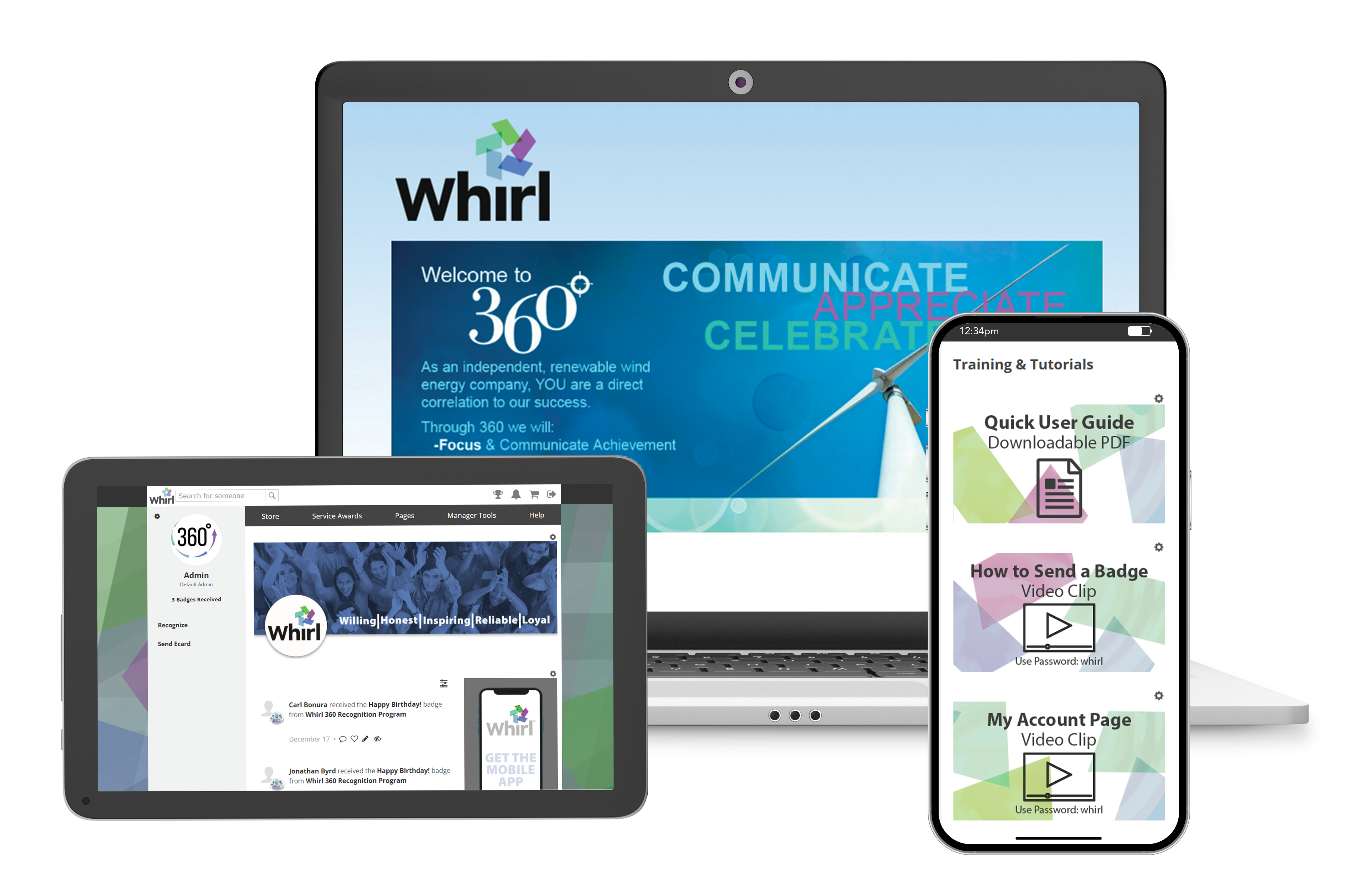 screenshot of MTM Recognition Carousel